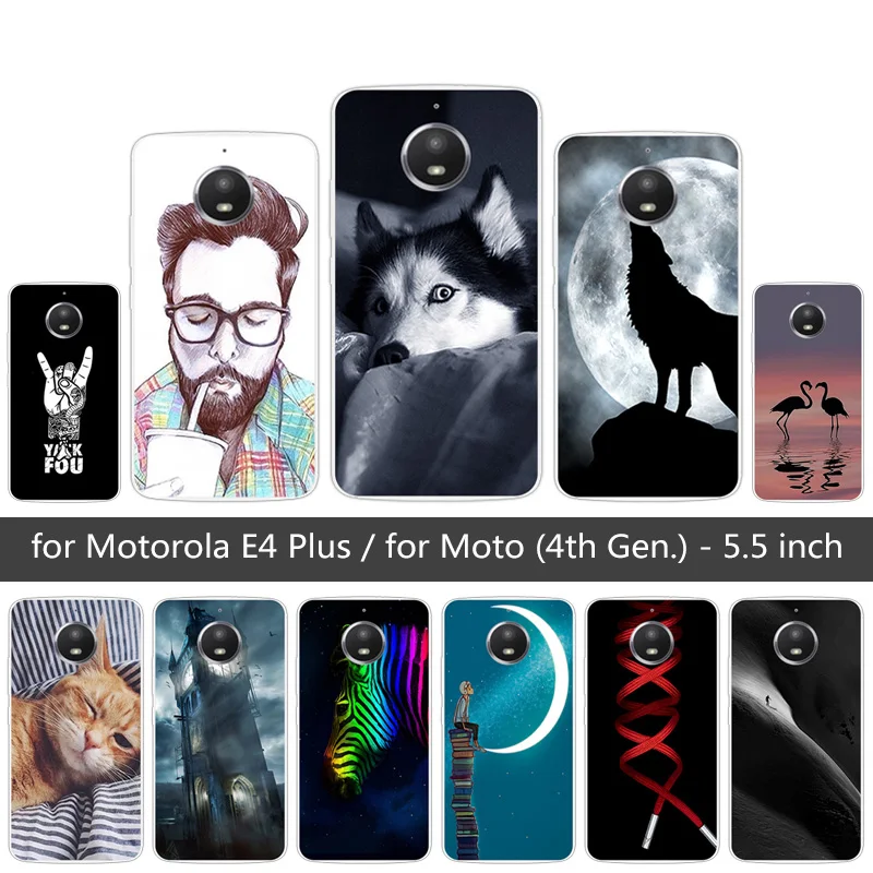 For Moto E4 Plus E (4th Gen.) Case Soft Silicone TPU END WOLF Back Cover for Motorola Plus(EU Version) Phone Bag |
