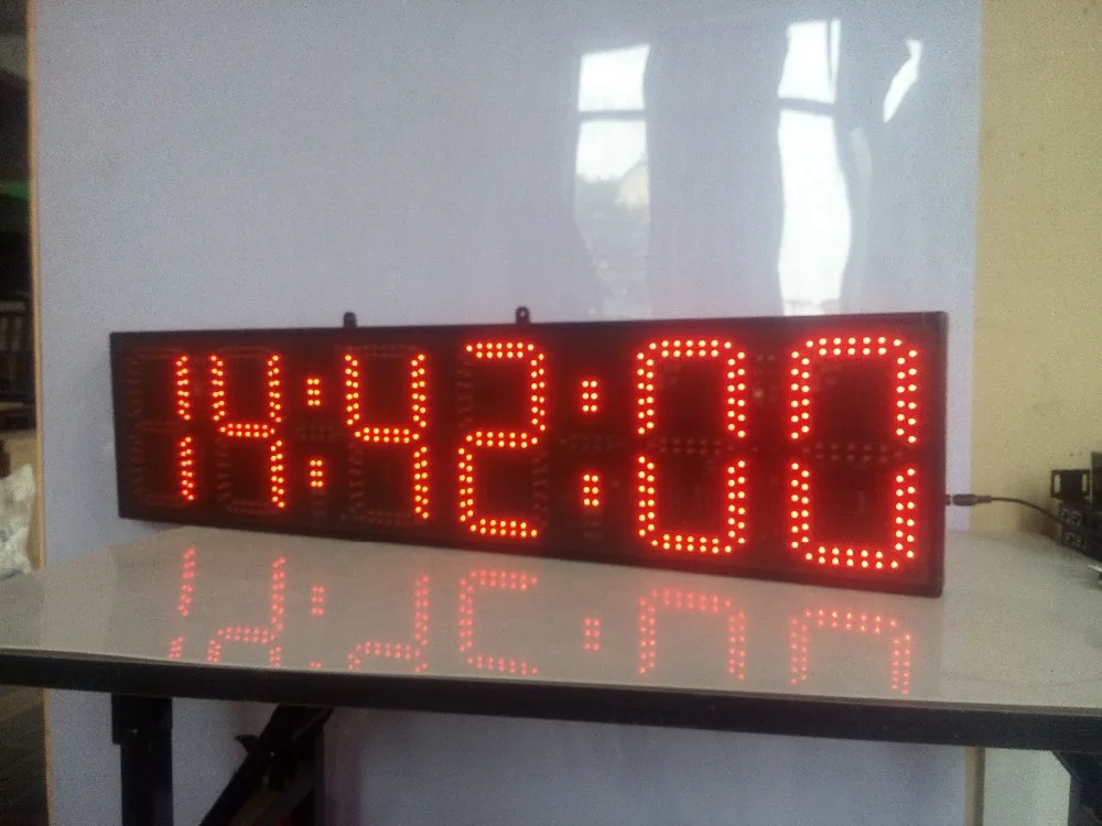 Светодиодные часы 8 дюймов 6 цифр часов минут и секунд обратного отсчета