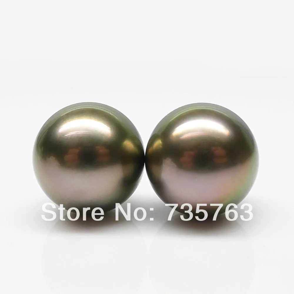 

xiuli 00079 SHINING PURPLE GREEN!2PS 11MM NATURAL LOOSE TAHITIAN PEARL
