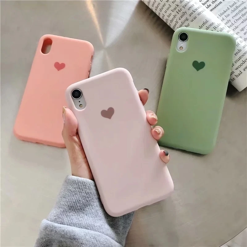 For IPhone X XR And IPhone 6s 6 7 8 Plus 6Plus 7Plus 8Plus Cute Candy NO Logo Cover 2019 Original Liquid Soft TPU Silicone Case 
