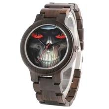 Full Wooden Skull Face Watches Creative Bracelet Clasp Punk Men Watch Sport Cool Bangle Nature Wood Analog Wristwatch Modern Full Wooden Skull Face Watches Creative Bracelet Clasp Punk Men Watch Sport Cool Bangle Nature Wood Analog Wristwatch Modern