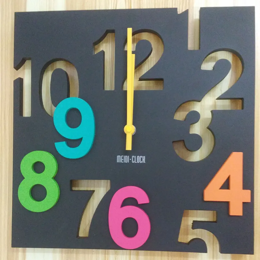 US $20.79 Fashion Hanging Wall Clock Modern Design 3d Novelty Silent Europe Style Hollow Design Table Clocks Wall Home Decor 30cm