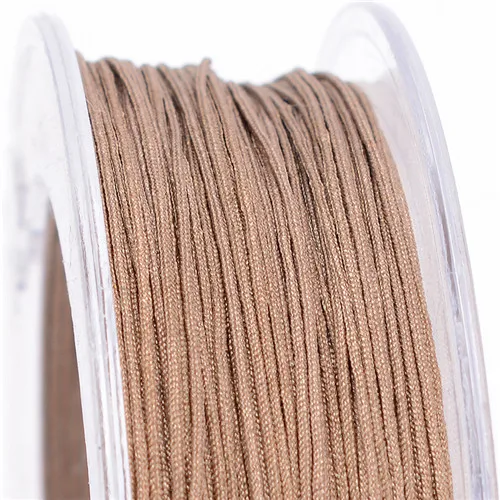 0,5 мм нейлоновый шнур нить китайский узел макраме шнур браслет плетеный шнур DIY кисточки вышивка бисером 45 м/рулон - Цвет: 15