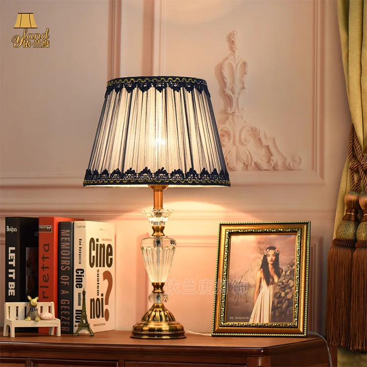 

Europe Decorative Fashion Table Lamps Crystal Copper Table Lamps Useful Affordable Table Lamps for Bedroom Living Room Study