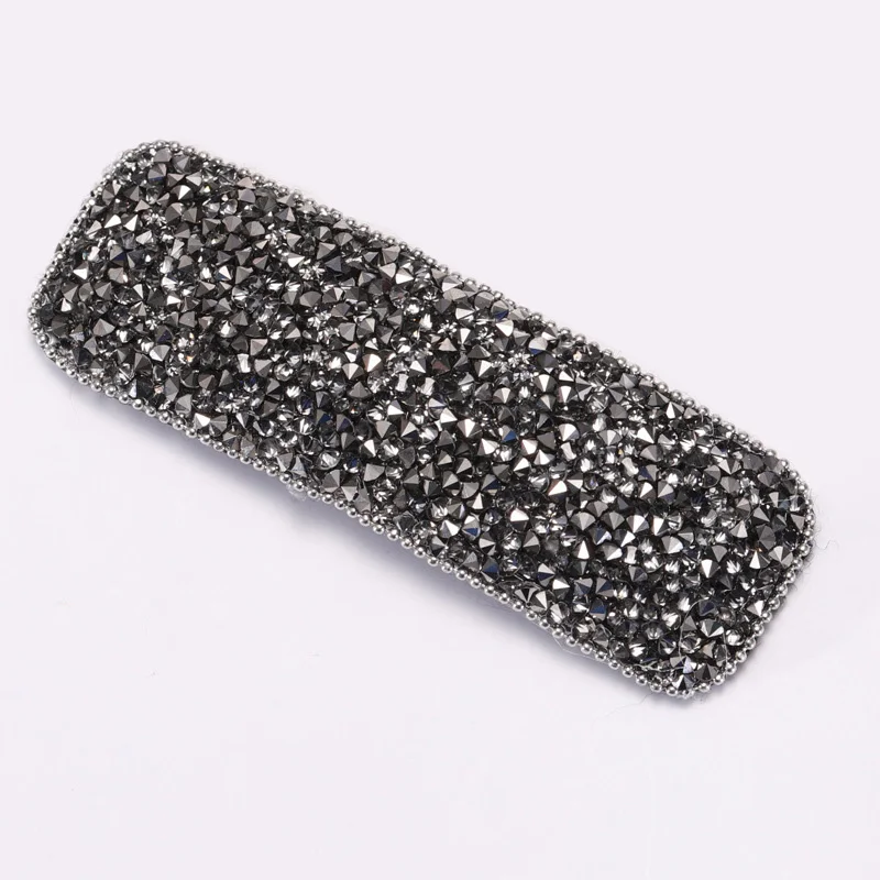 10 gray rhinestones hair grip