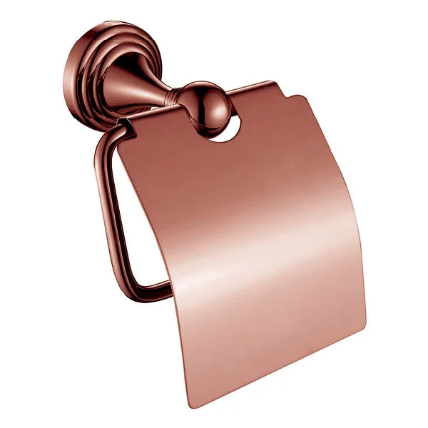 Alta qualidade Rose Gold latão cobre banheiro suporte do papel higiénico acessórios de Hardware