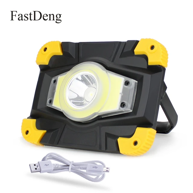$US $11.00 LED Portable Spotlight LED Work Light Rechargeable 20w COB Floodlight Searchlight Waterproof USB Po