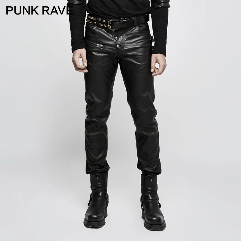 Buy PUNK RAVE Punk Style Autumn Winter PU Leather Men
