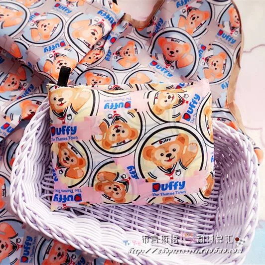 Мультфильм Япония Медведь Даффи Портативный Складная хозяйственная сумка из нетканого материала сумка Eco медведь Даффи Stellalou пакет для продуктов медведь сумка на плечо - Цвет: 2