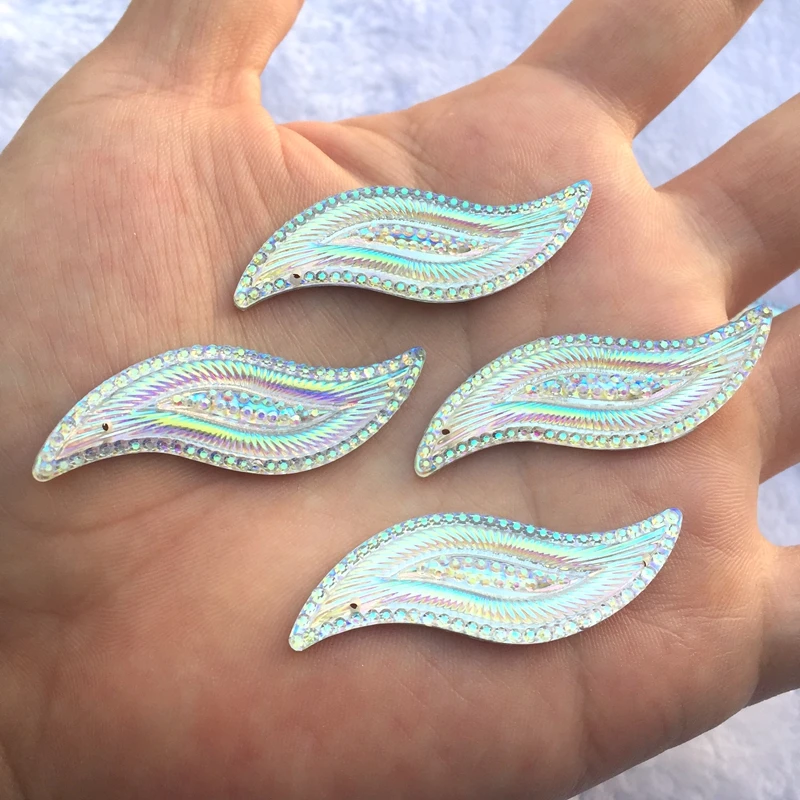 10pcs Crystal AB Color Base Sew On Rhinestone Stones Spacer buttons for DIY Garment Jewelry -E080 | Дом и сад