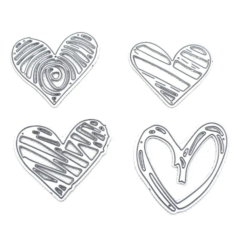 

Carbon Steel Love Heart Cutting Die Embossing Stencil Templates Mold Paper DIY Art Craft Scrapbook Bookmark Card Decor