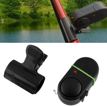 Rod Clip Light Alert Electronic Bite Alarm Fish LED Bell Sound Black Fishing