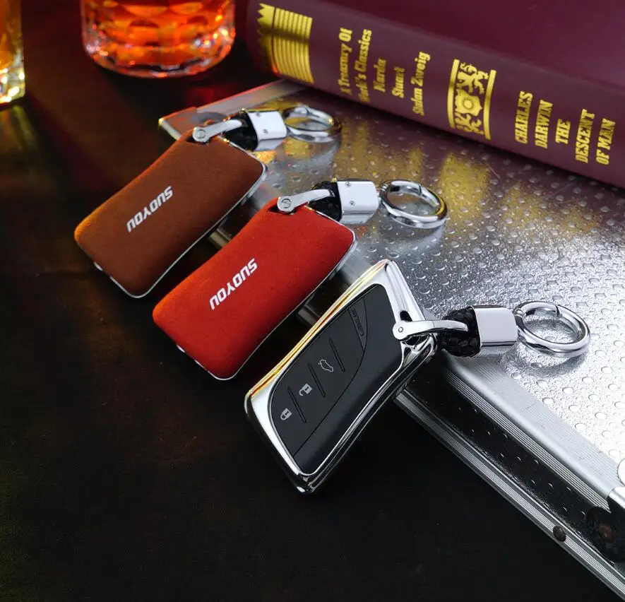 Car Leather Key Cover Case Holder For Lexus 2018 2019 ES300h ES350 ES200 ES260 LS350 LS500h UX260 UX200 Smart Fob | Автомобили и