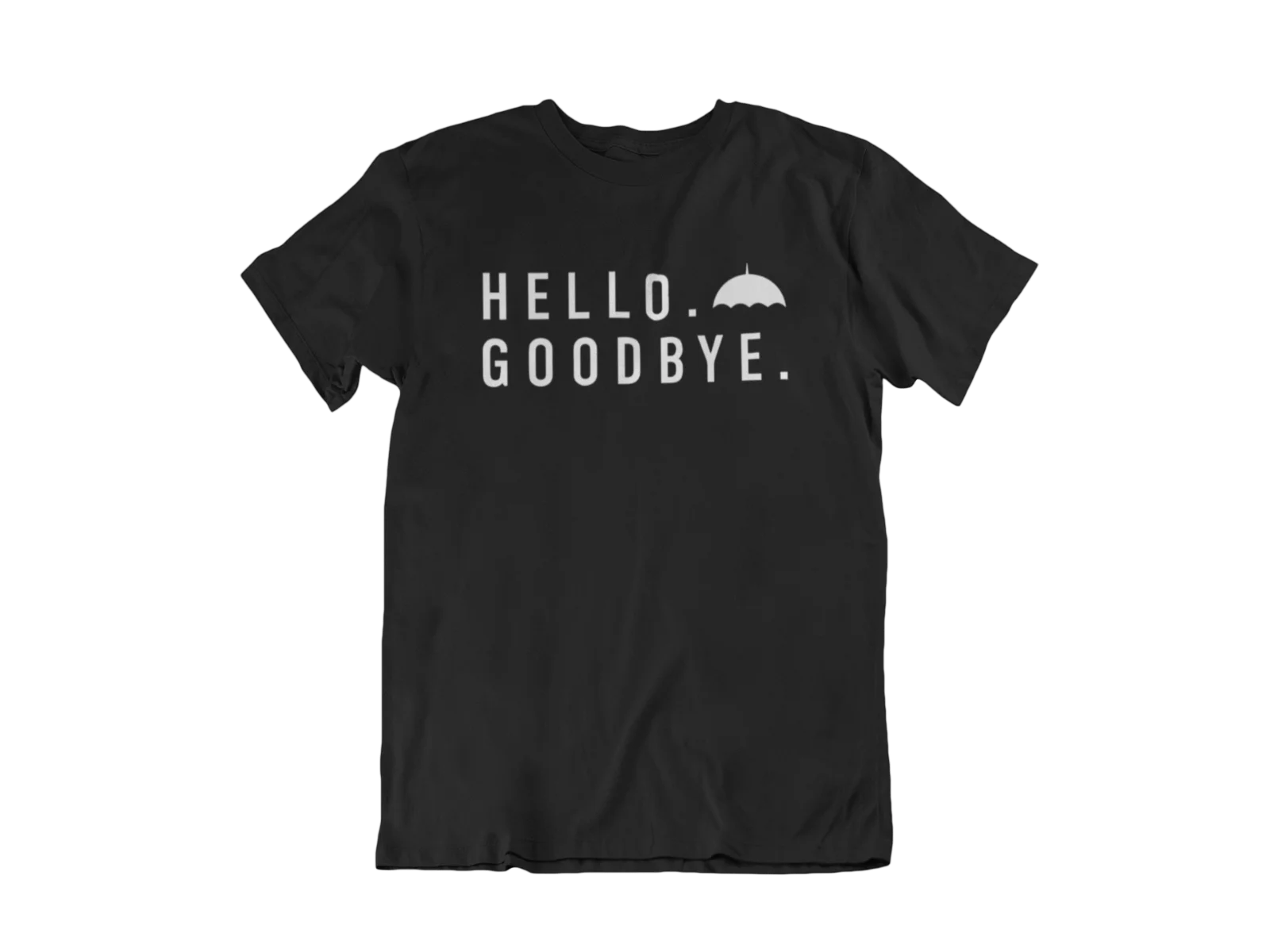 

Umbrella HELLO GOODBYE Academy T-Shirt Cheap wholesale tees,100% Cotton For Man,T shirt printing 2019 fashion t shirt