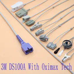 Совместимый Nellcor DS100A С Oximax Tech Spo2 датчик кабель для взрослых/детей/новорожденных/ветеринарный, DB9 зонд кабель