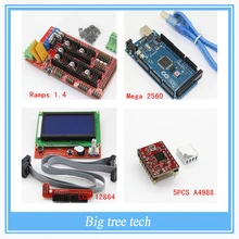 3D Printer kit- Mega 2560 R3 Microcontroller + ramps 1.4 controller + 12864 LCD Panel + A4988 stepper driver For arduino