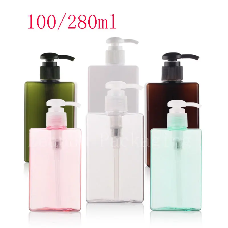 100ml 280ml Square Lotion Cream Pump Container Liquid Soap Plastic