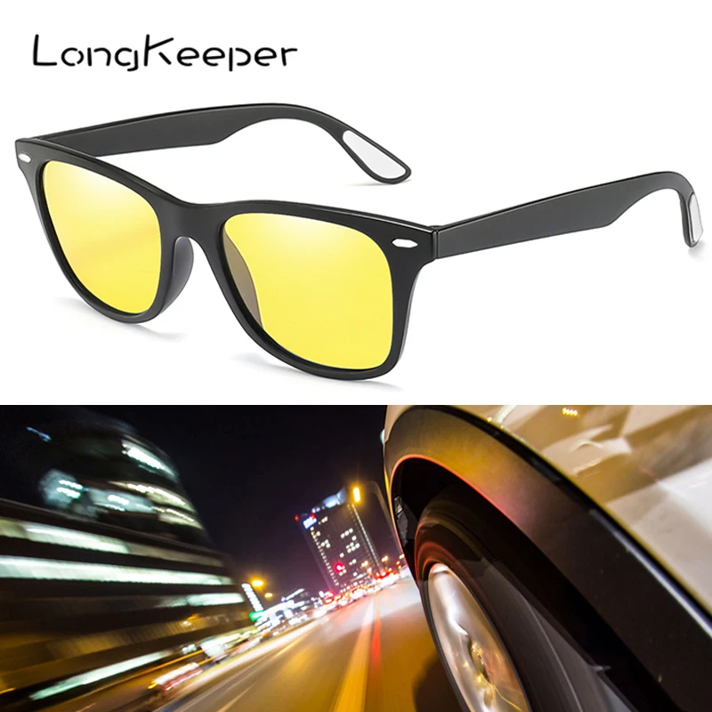 Long Keeper Men Polarized Sunglasses Car Driver Night Vision Goggles Anti glare Polarizer