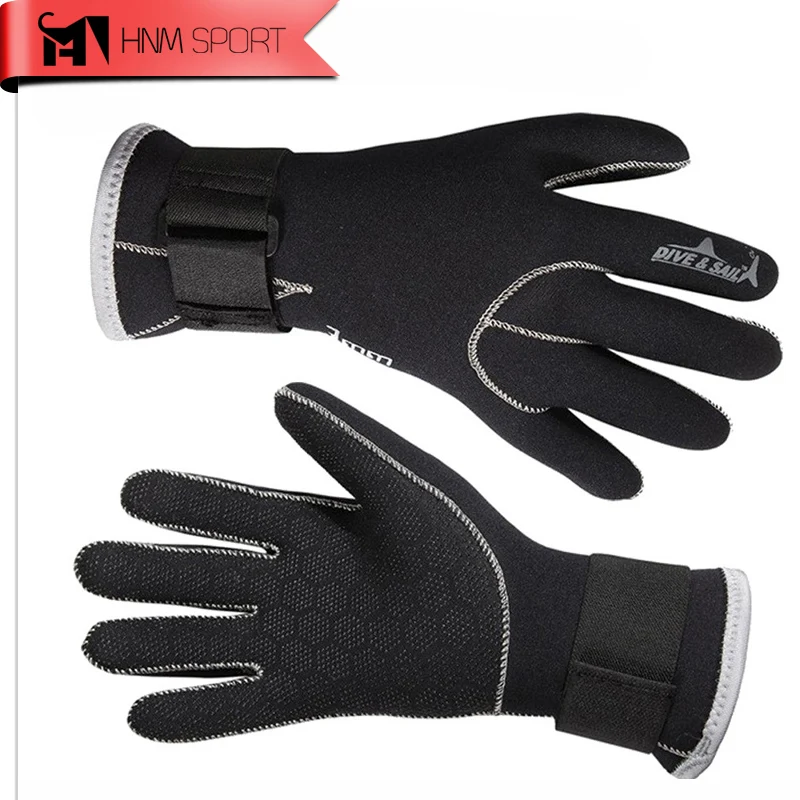 2017 جديد 3 ملليمتر النيوبرين الغوص قفازات الرجال عالية الجودة قفازات ل spearfishing الدفء غطس سباحة معدات شحن مجاني