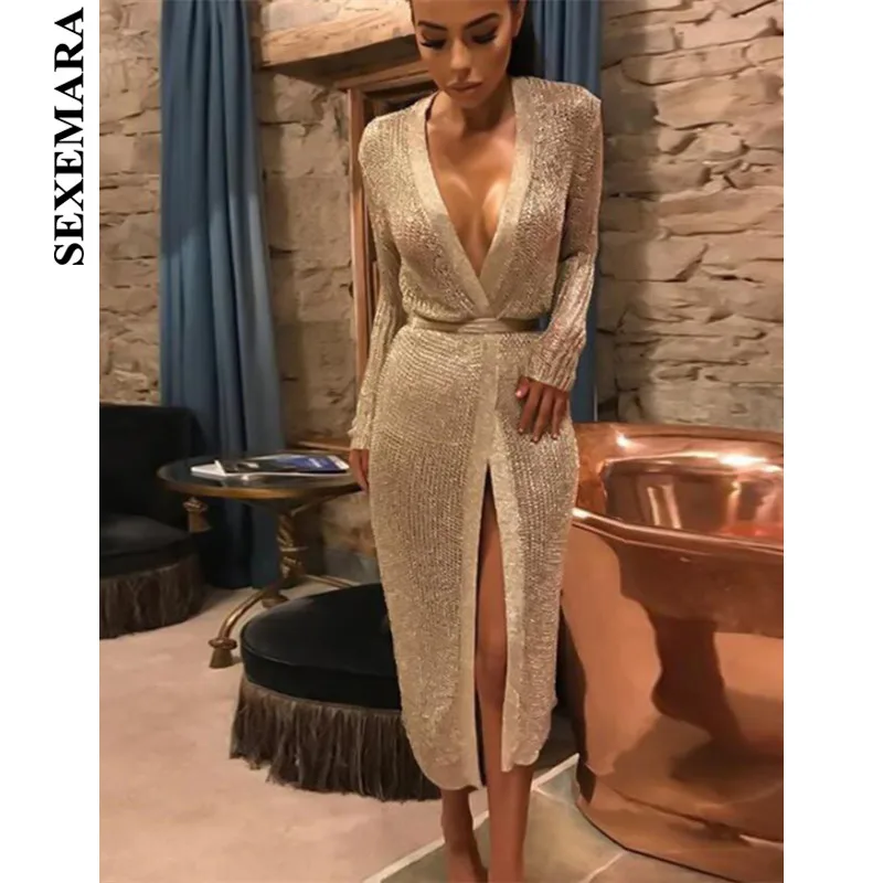 long gold cardigan