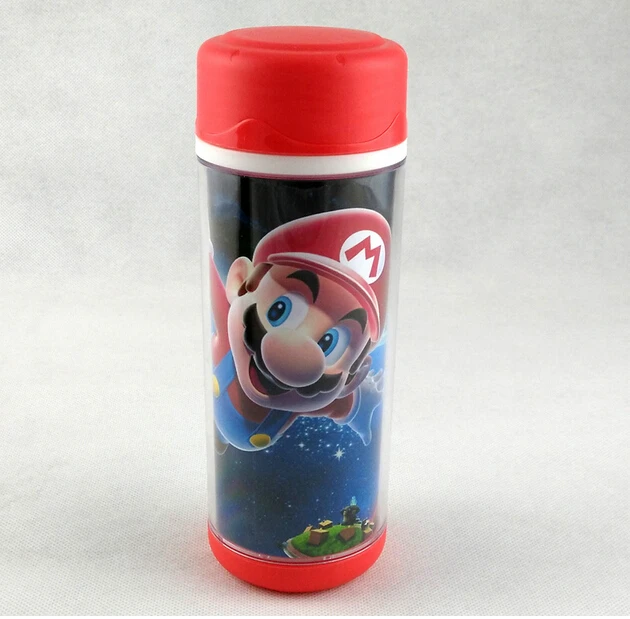 2015 New Super Mario 350Ml water bottle Candy colors Double Wall