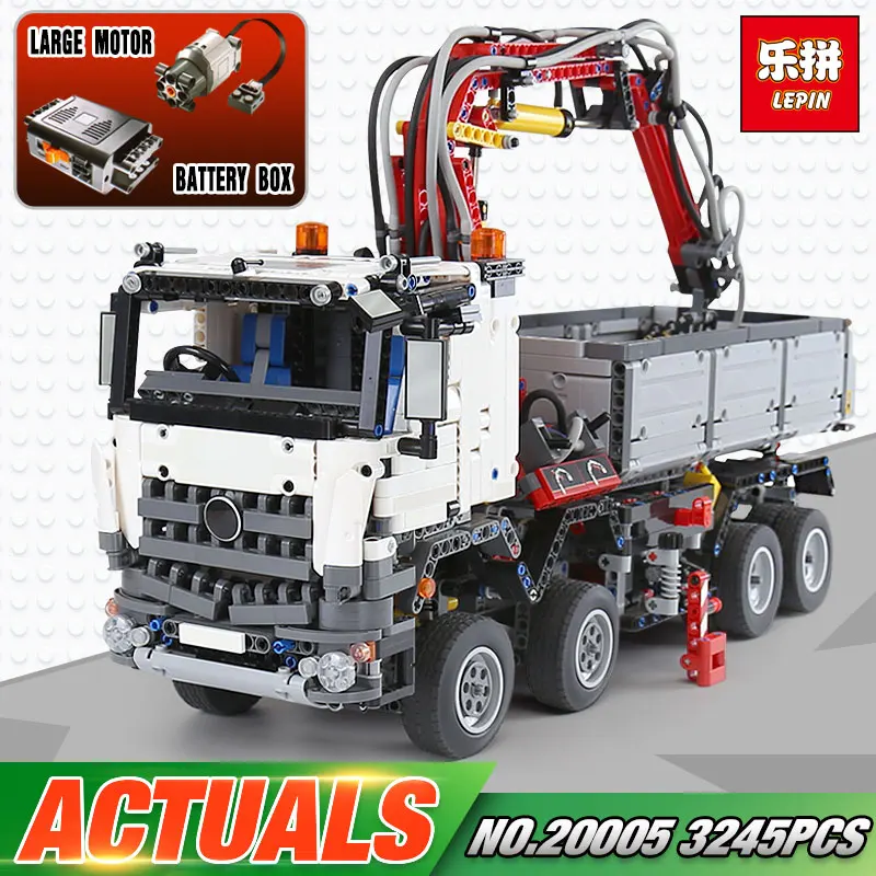 3245Pcs NEW LEPIN 20005 technic series Compatible with 42043 Arocs 3245 Set Car Model Building Block Bricks Boys Toy Car Gift 3245Pcs NEW LEPIN 20005 technic series Compatible with 42043 Arocs 3245 Set Car Model Building Block Bricks Boys Toy Car Gift