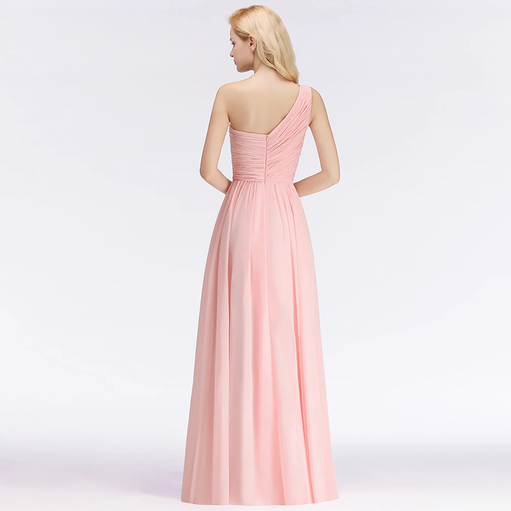Vestido longo, 34 Цвета, элегантные трапециевидные розовые платья подружек невесты, длинные, шифоновые вечерние платья на выпускной, свадебные платья