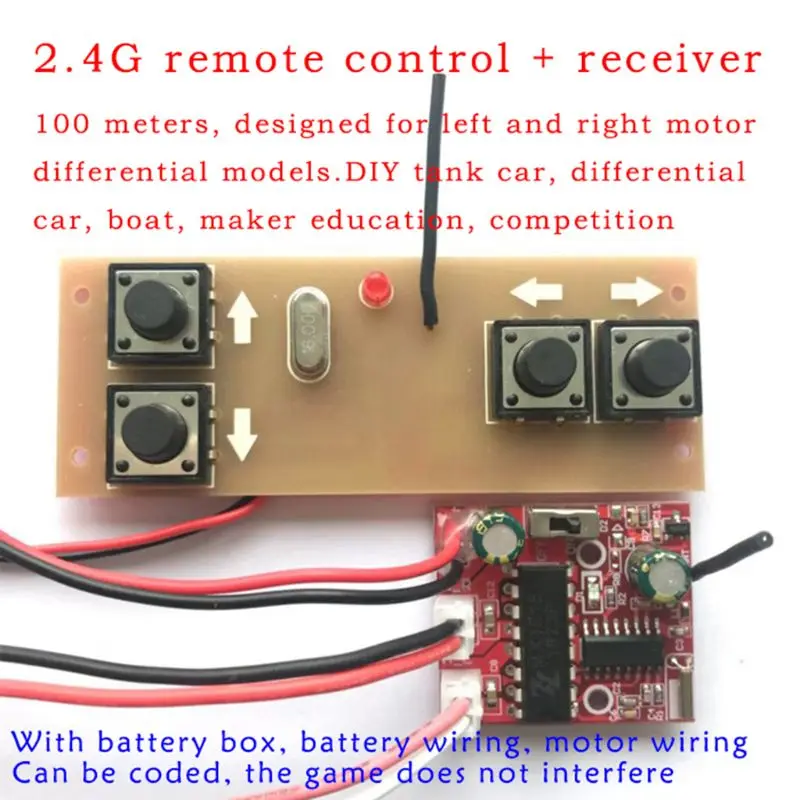 

4-channel 2.4G Remote Control Receiver Module Kit Circuit Board For RC Model Car