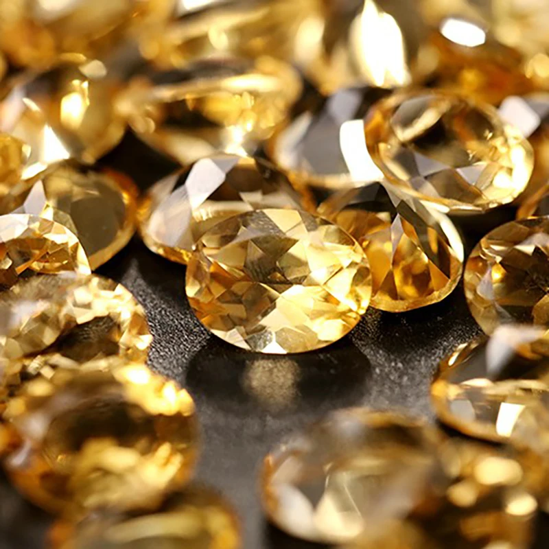 Gemstone Citrine Natural Yellow creastly Loose Gemstone Oval 7X9mm 10pcs Normal Cut Used For Ring Pendant Earring jewelry design
