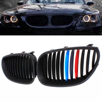 

1Pair Car Front Gloss M-color Kidney Grill Grille For BMW E60 E61 5 Series 540i 530i 528i Sedan 2003 2004 2005-2010