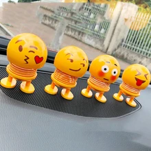 Серия мультяшных выражений, весенние головы, дрожащие куклы, автомобильные аксессуары, украшение интерьера, Автомобильные украшения интерьера ornamen