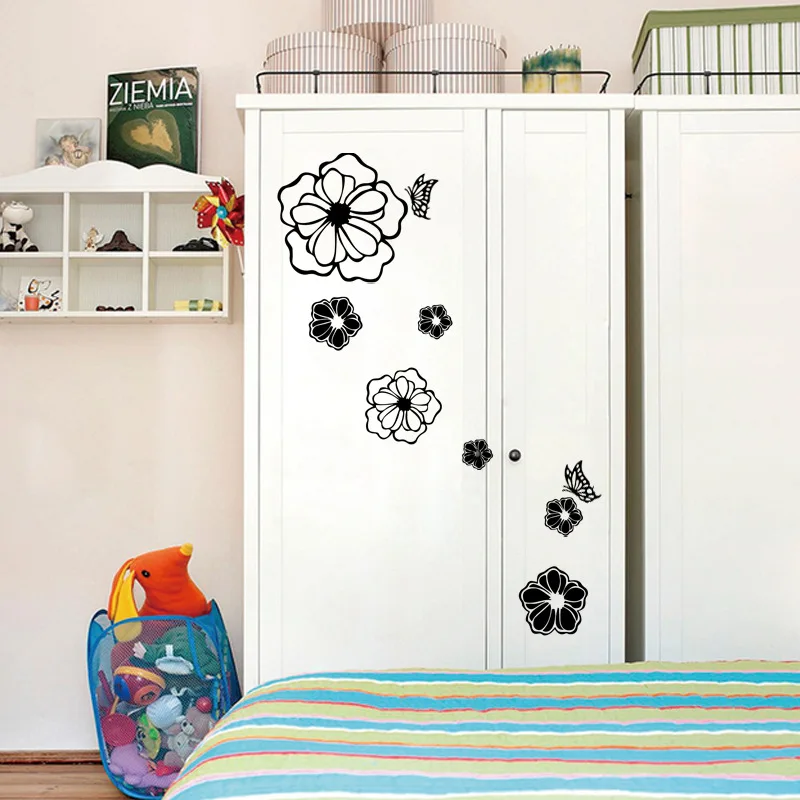Flowers Butterflies Wall Sticker 22