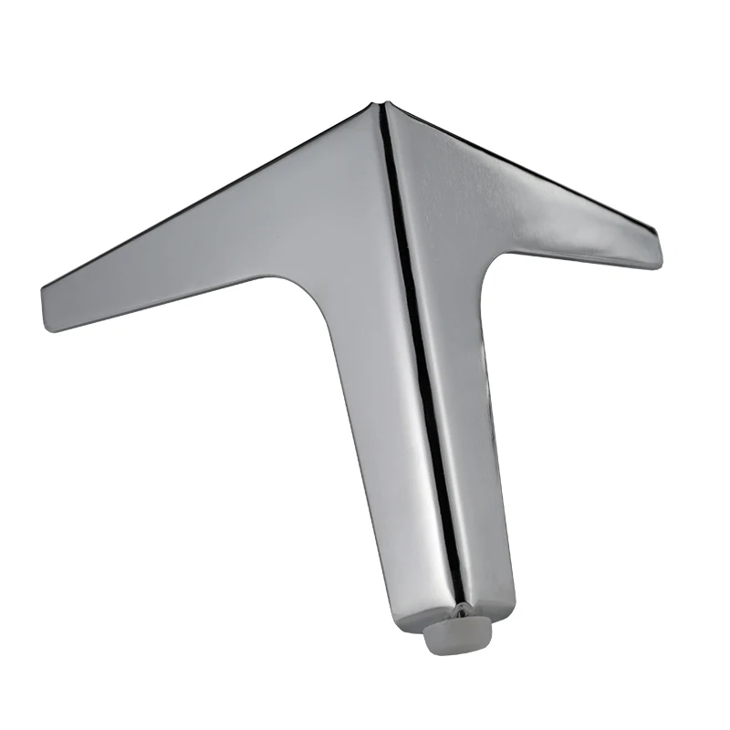  4pcs Metal Furniture Leg Support Silver Coffee Table Legs Sofa Foot Furniture Accessories Rubber Fo