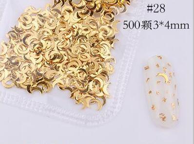 Mixed 3D DIY Hollow Metal Frame For Nail Art Decor Geometry Golden Tips DIY Nail Art Tools Fashion Nail Studs P3R#