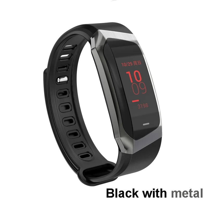Смарт-браслет IP67 Водонепроницаемый измеритель артериального давления кислородный пульсометр спортивный фитнес-браслет трекер Смарт-часы E18 умные часы - Цвет: Black gunmetal