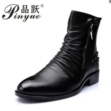 Армейские ботинки для мужчин; военные армейские ботинки с металлической пряжкой на шнуровке; мужские мотоциклетные ботинки в стиле панк; модная мужская обувь на молнии в стиле рок