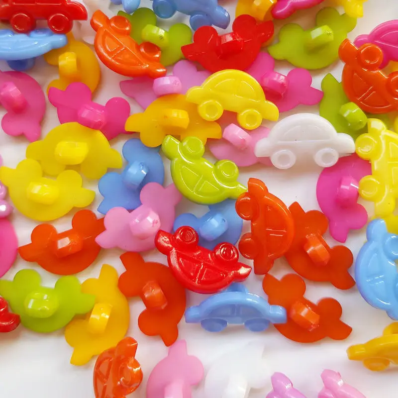 

CNCRAFT 50PCS colors Dyed Plastic car mouse buttons coat boots sewing clothes accessory fruit button brand