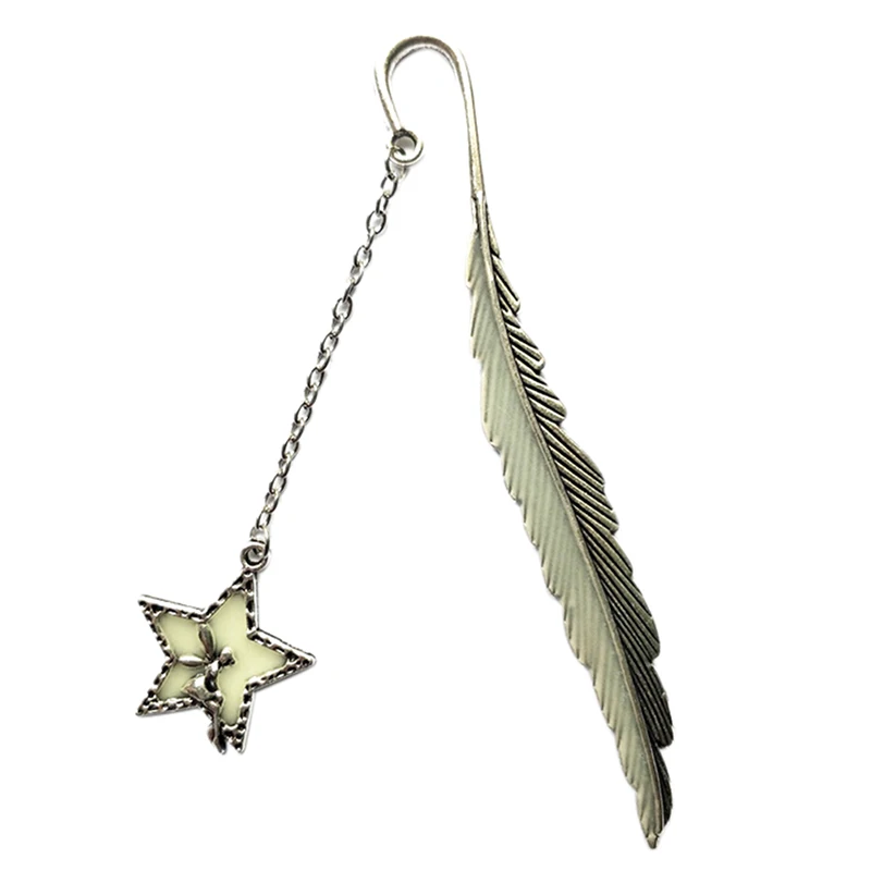 Летающий человек металлическая Закладка светящаяся светится в темноте форма звезды DIY Закладка-перо