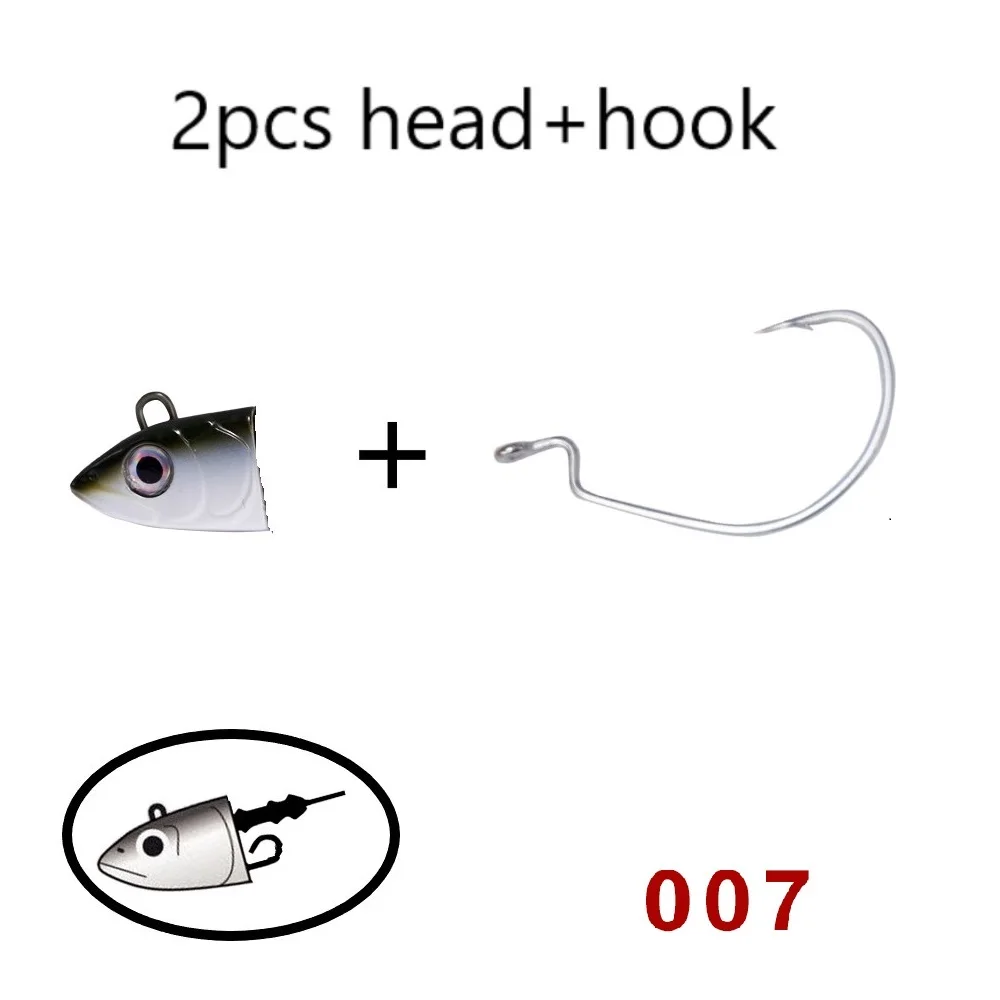 Hunthouse черный minnow jig head Рыбалка Мягкая приманка, червь крючок 100 мм 25 г, новые рыболовные приманки мягкая Щука плавающая приманка muskies - Цвет: 007