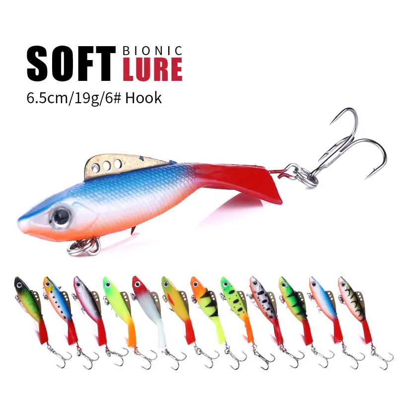 HENGJIA 1pcs 6.5cm 19g Balance Vib Ice sahte yemler Fishing Lure Wobber Pesca artificial Bait Lead ratlins and vib for winter