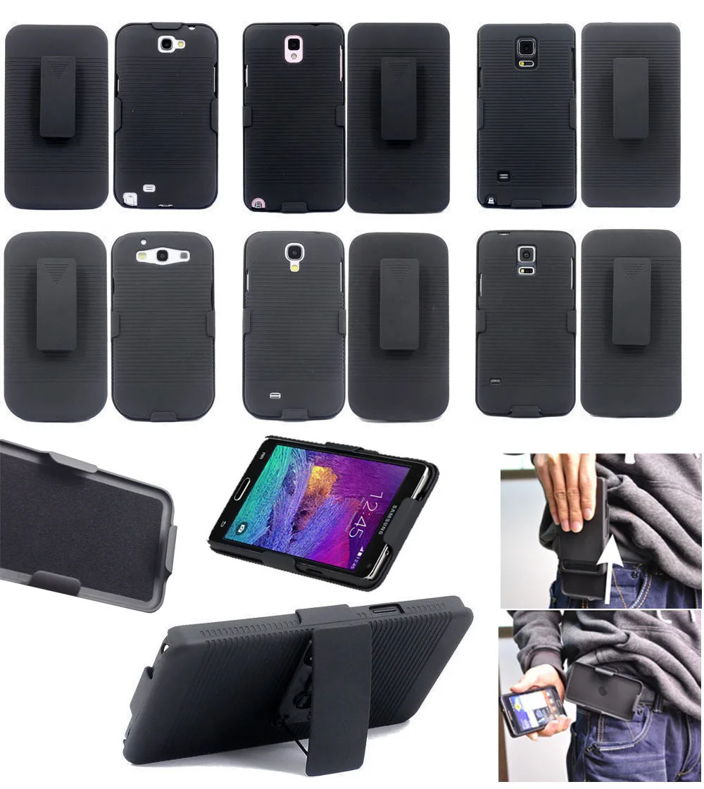 

Hybrid Belt Clip Shell Holster Combo Stand Cover Hard Case for Samsung Galaxy S8 s8+ Plus S7 S6 Edge S5 S4 S3 Note 8 5 4 3