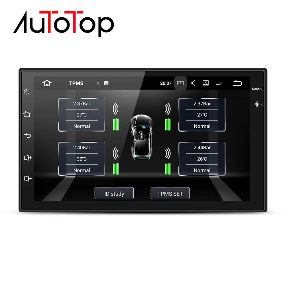 AUTOTOP автомобильный TPMS беспроводная система контроля давления в шинах с 4 внешними датчиками типа манометр