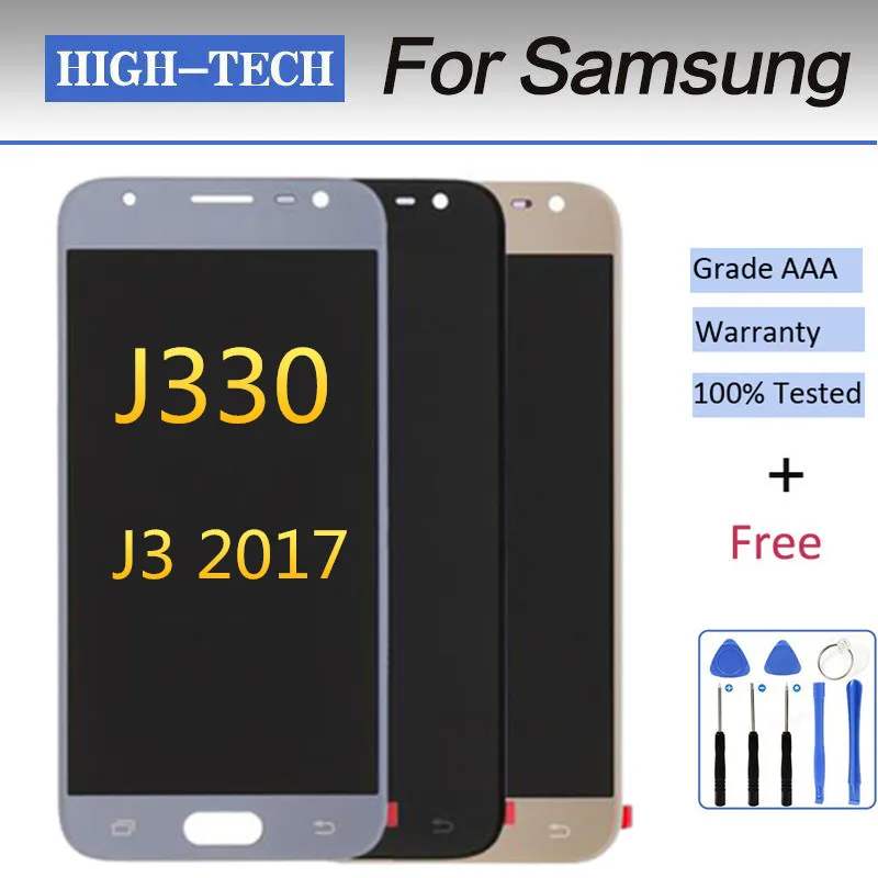 

For SAMSUNG GALAXY J330 LCD J3 2017 Display J330F Touch Screen Digitizer Assembly Replacement Parts For 5.0" SAMSUNG J330 LCD