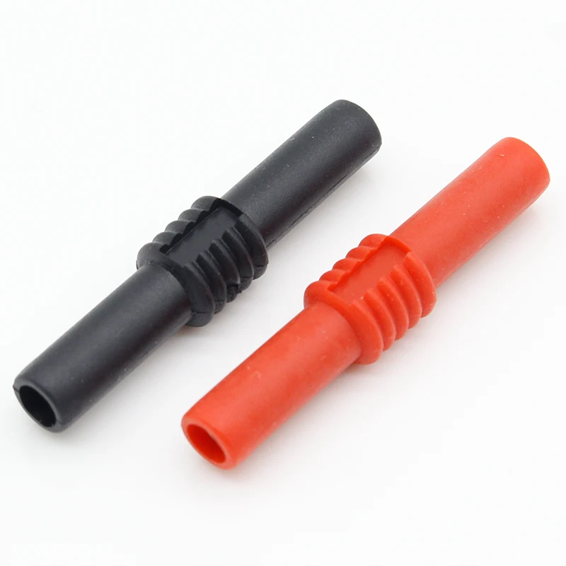 10Pcs Insulated Red and Black 4mm Female to Female Banana Jack Adapter