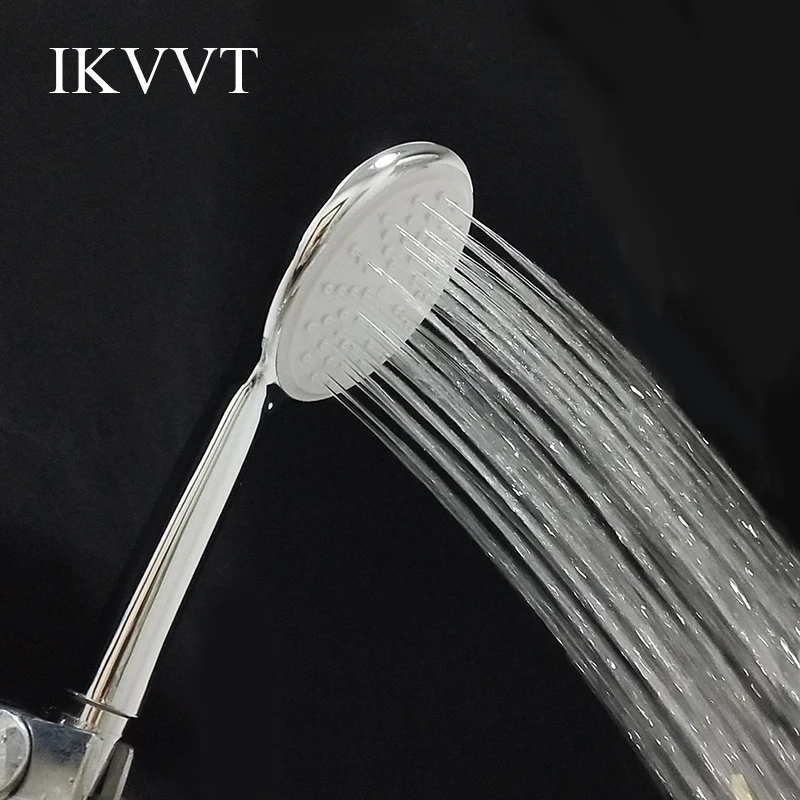 ABS plastic Bathroom shower head big panel round Chrome rain head Water