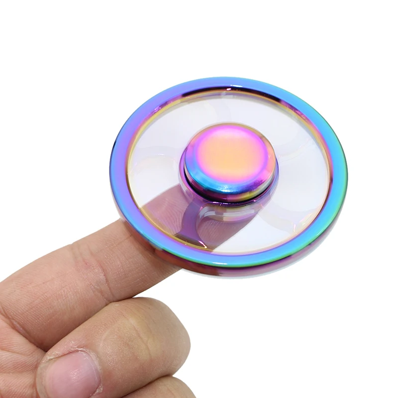New Rainbow Hand Finger Fidget Spinner Fun Hand Game Desk Focus Toys Anxiety Stress Spinning Top Metal EDC Tri-Spinner Toy New Rainbow Hand Finger Fidget Spinner Fun Hand Game Desk Focus Toys Anxiety Stress Spinning Top Metal EDC Tri-Spinner Toy