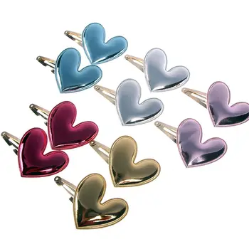 

2PCS/Lot Girls Smooth Star Heart Crown Barrettes Cute Hairpins BB Clips For Children Headbands Headwear Kids Hair Accessories