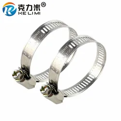 10x High Quality Metal Clamp Fuel Line Pipe Worm Gear Clips Fasteners Adjustable American Stainless Steel Drive Hose Clamps