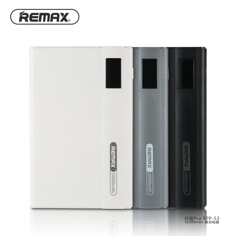 100% Original Remax Mobile Phones power bank 10000 mAh 2 USB External Battery Charger universal power Bank 10000mAh