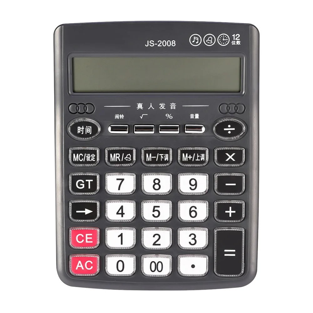 المحمولة 12 أرقام آلة حاسبة إلكترونية زر مكتب المدرسة السوق أداة حساب حساب التجاري المحاسبة القرطاسية